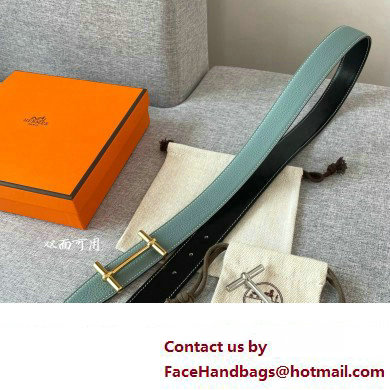 Hermes H d'Ancre belt buckle  &  Reversible leather strap 32 mm 05 2023